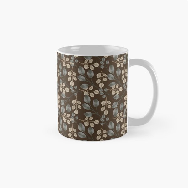Item preview, Eucalyptus Leaves Dark Brown Seamless Pattern designed and sold by ​Jyoti Digital Artist.