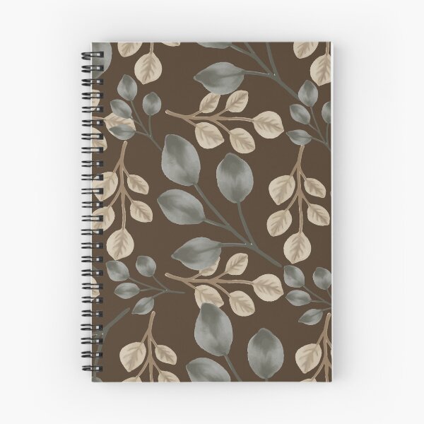 Item preview, Eucalyptus Leaves Dark Brown Seamless Pattern designed and sold by ​Jyoti Digital Artist.