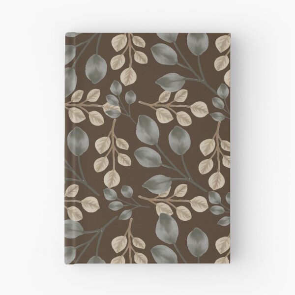 Item preview, Eucalyptus Leaves Dark Brown Seamless Pattern designed and sold by ​Jyoti Digital Artist.