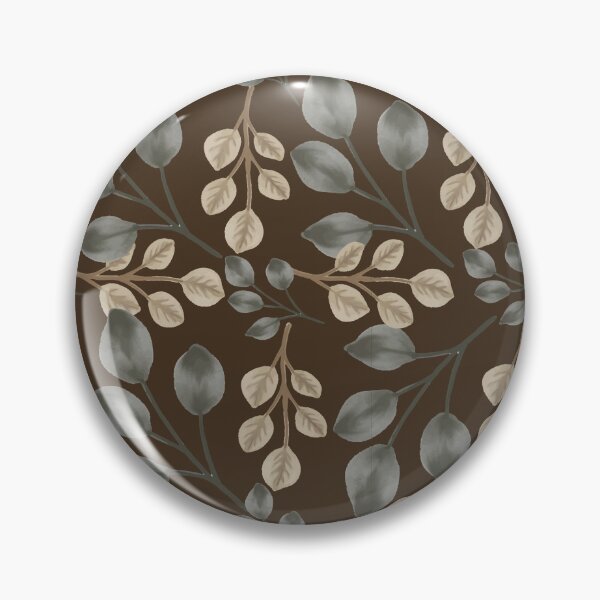 Item preview, Eucalyptus Leaves Dark Brown Seamless Pattern designed and sold by ​Jyoti Digital Artist.