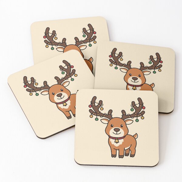 Item preview, Cute Reindeer with Christmas Lights Antlers designed and sold by AIG - Andrei Ilie Graphics.
