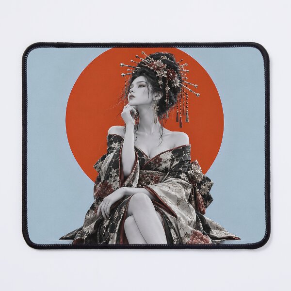 Item preview, Crimson Oiran – Japanese Floral Elegance designed and sold by Neo Edo Studio.