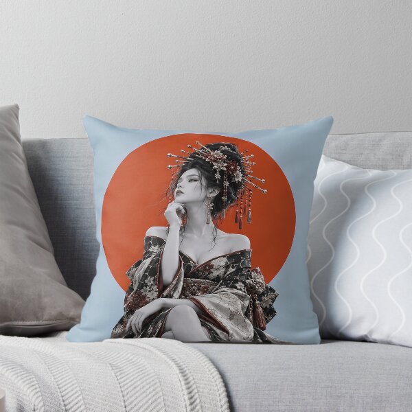 Item preview, Crimson Oiran – Japanese Floral Elegance designed and sold by Neo Edo Studio.