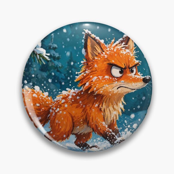 Item preview, Grumpy Winter Fox in Fresh Snow - Cute Woodland Animal Tee designed and sold by KERK Art and Design.