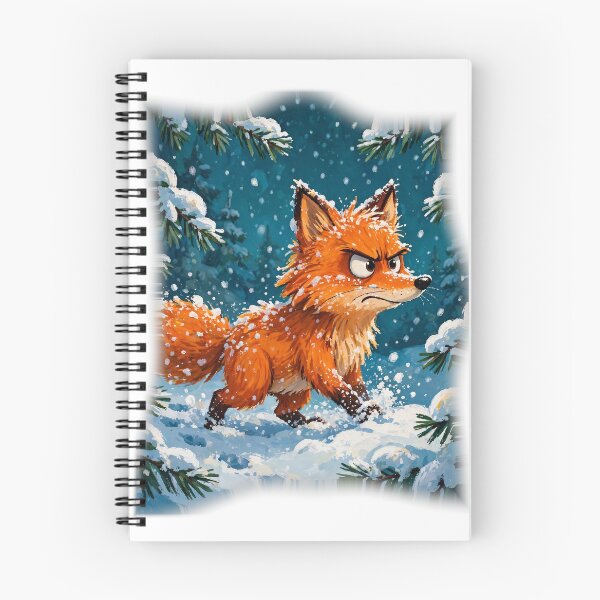 Item preview, Grumpy Winter Fox in Fresh Snow - Cute Woodland Animal Tee designed and sold by KERK Art and Design.