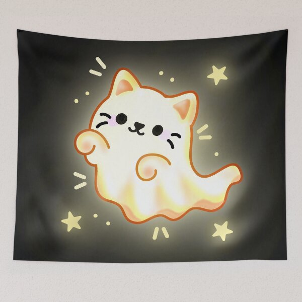 Item preview, Cute Halloween Cat Ghost  designed and sold by MegDexShop.