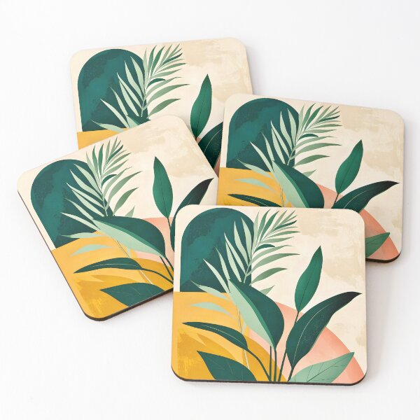 Item preview, Boho Terracotta Geometric Leaf Relief designed and sold by Vicky Brago-Mitchell®.
