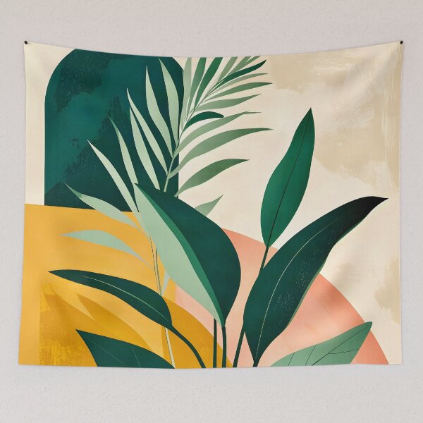 Item preview, Boho Terracotta Geometric Leaf Relief designed and sold by Vicky Brago-Mitchell®.