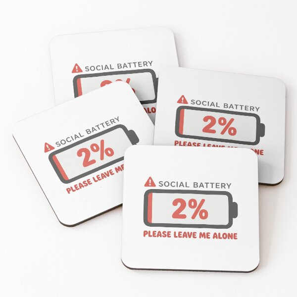 Item preview, Social Battery 2% Introvert Humor designed and sold by fadilow.