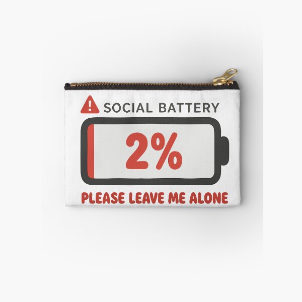 Item preview, Social Battery 2% Introvert Humor designed and sold by fadilow.