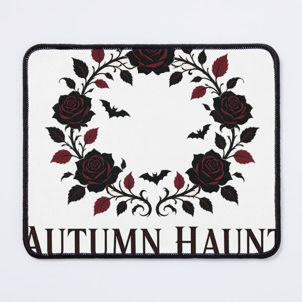 Item preview, Autumn Haunt Gothic Black Rose Wreath With Bats designed and sold by GSideArtStore.