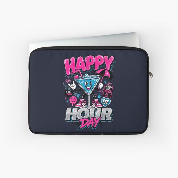 Item preview, Cute Y2K Kawaii Blue Martini Happy Hour Day designed and sold by CloudyCatArt.