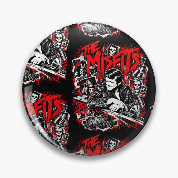 Item preview, The Misfits Horror Punk Vintage Red Black Collage Graphic designed and sold by chooseur1outfit.