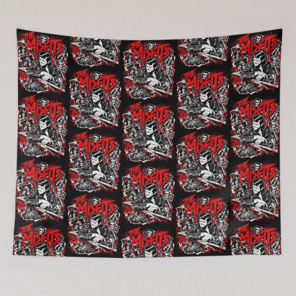 Item preview, The Misfits Horror Punk Vintage Red Black Collage Graphic designed and sold by chooseur1outfit.
