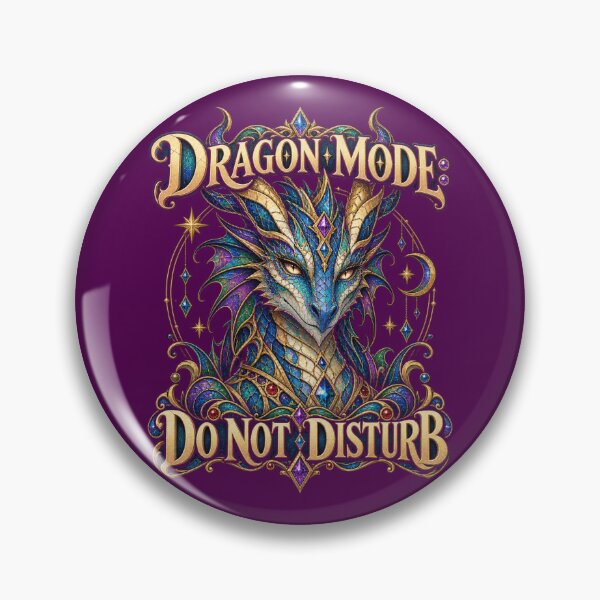 Item preview, Dragon Mode: Do Not Disturb – Mosaic Dragon Introvert Humor designed and sold by From Cyryl with Love.