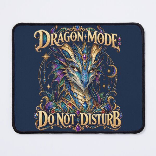 Item preview, Dragon Mode: Do Not Disturb – Mosaic Dragon Introvert Humor designed and sold by From Cyryl with Love.