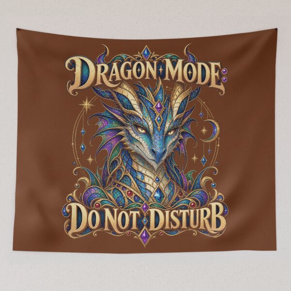 Item preview, Dragon Mode: Do Not Disturb – Mosaic Dragon Introvert Humor designed and sold by From Cyryl with Love.