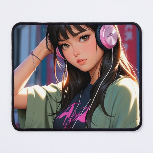 Item preview, Anime Girl with Headphones designed and sold by GenesisArtis.