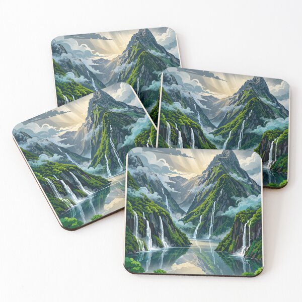 Item preview, New Zealand — Milford Sound — A Rainy Journey Through a Wild Mountain Fjord designed and sold by DibujandoPorfa.