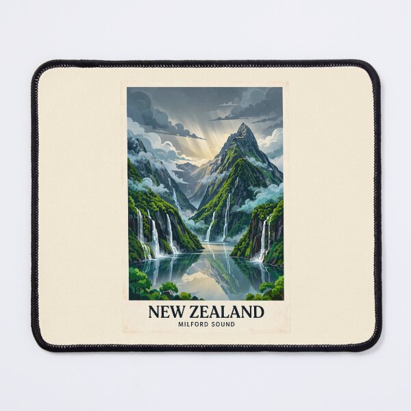 Item preview, New Zealand — Milford Sound — A Rainy Journey Through a Wild Mountain Fjord designed and sold by DibujandoPorfa.