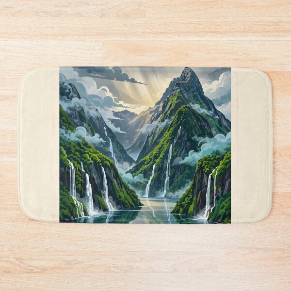 Item preview, New Zealand — Milford Sound — A Rainy Journey Through a Wild Mountain Fjord designed and sold by DibujandoPorfa.