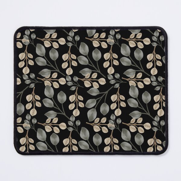 Item preview, Eucalyptus Leaves Black Seamless Pattern designed and sold by Jyoti Digital Artist.