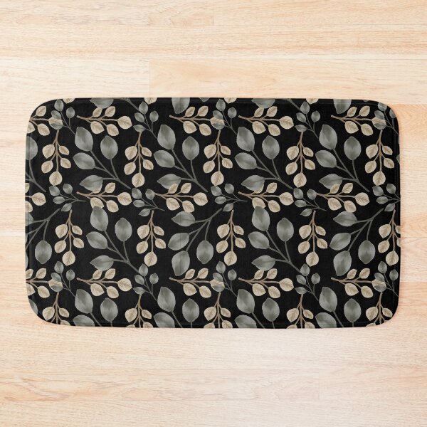 Item preview, Eucalyptus Leaves Black Seamless Pattern designed and sold by ​Jyoti Digital Artist.