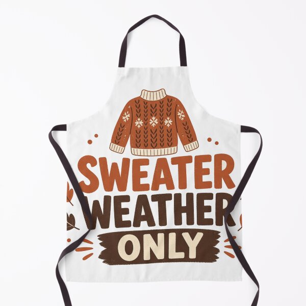Item preview, Sweater Weather Only Cozy Knit Fall Typography Tee designed and sold by GSideArtStore.