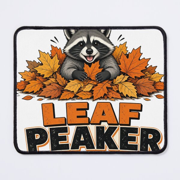 Item preview, Leaf Peaker Cute Raccoon Autumn Leaves Humor Tee designed and sold by GSideArtStore.
