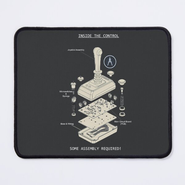 Item preview, White Joystick Blueprint Technical Schematic designed and sold by The Blueprint Archive.