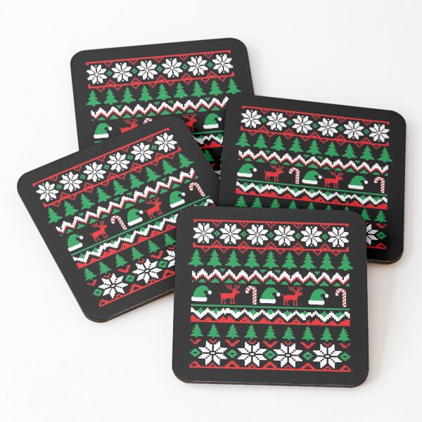 Item preview, Ugly Christmas Sweater Pattern Reindeer Elf Hat designed and sold by TeNovaStudio.