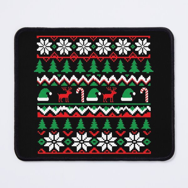 Item preview, Ugly Christmas Sweater Pattern Reindeer Elf Hat designed and sold by TeNovaStudio ⭐⭐⭐⭐⭐.