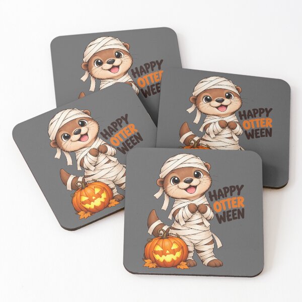 Item preview, FUNNY OTTER MEME COLLECTION - Happy Otterween Mummy Otter Halloween Pumpkin designed and sold by MiraLumeStudio.