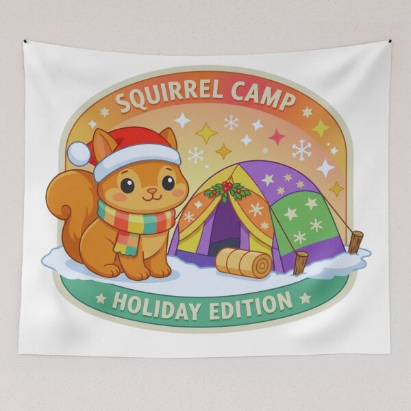 Item preview, Squirrel Camp Holiday Edition Pastel Outdoor  designed and sold by GabeMountainArt.