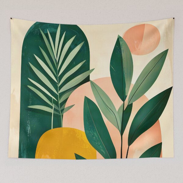 Item preview, Boho Terracotta Geometric Leaf Relief designed and sold by Vicky Brago-Mitchell®.