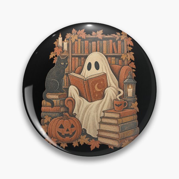Item preview, Spooky Library Reading Ghost Armchair Books Cozy Tea Artwork designed and sold by yassin-stags.