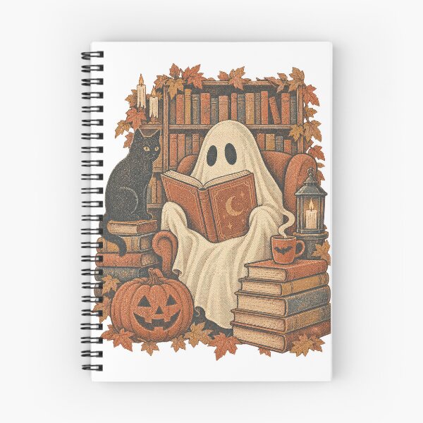 Item preview, Spooky Library Reading Ghost Armchair Books Cozy Tea Artwork designed and sold by yassin-stags.