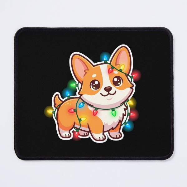 Item preview, Cute Corgi Wrapped In Christmas Lights designed and sold by TeNovaStudio ⭐⭐⭐⭐⭐.