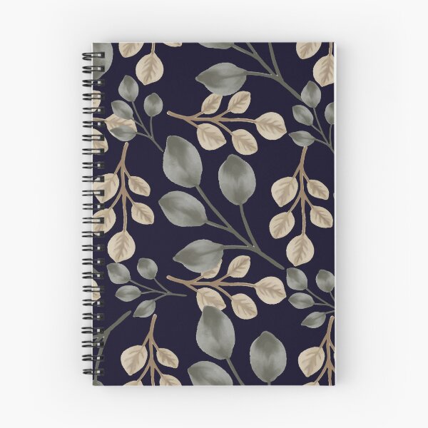 Item preview, Eucalyptus Leaves Midnight Blue Seamless Pattern designed and sold by Jyoti Digital Artist.