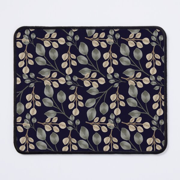 Item preview, Eucalyptus Leaves Midnight Blue Seamless Pattern designed and sold by Jyoti Digital Artist.