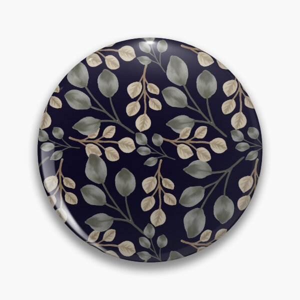 Item preview, Eucalyptus Leaves Midnight Blue Seamless Pattern designed and sold by ​Jyoti Digital Artist.