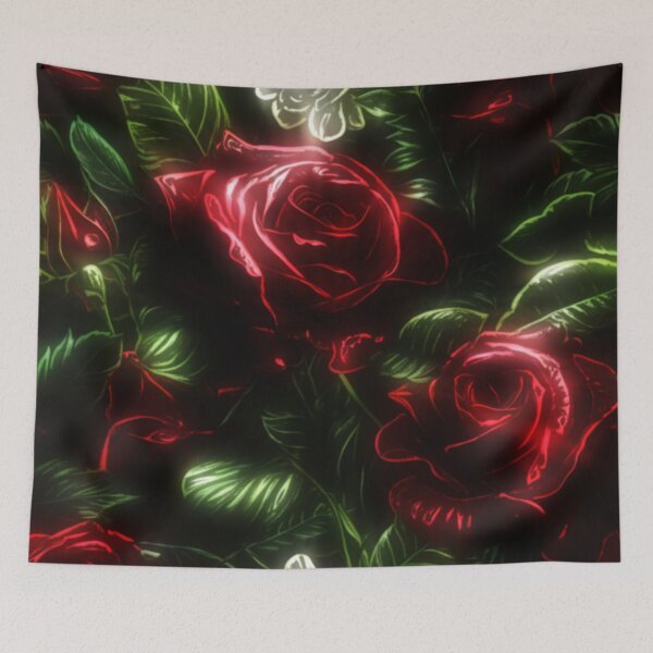 Item preview, Glow Red Roses designed and sold by Digital Attic 95.