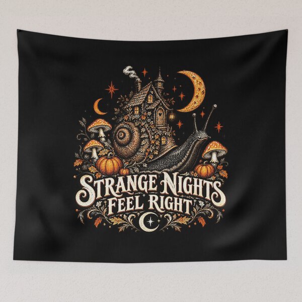 Item preview, Gothic Halloween Snail Cottage – Strange Nights Feel Right designed and sold by TheInkRaven.