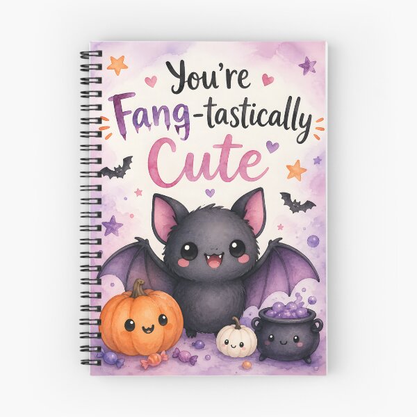 Item preview, You’re Fang-tastically Cute – Kawaii Halloween Bat Watercolor designed and sold by blankTeeShirt.