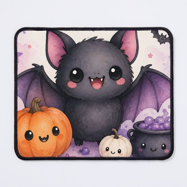 Item preview, You’re Fang-tastically Cute – Kawaii Halloween Bat Watercolor designed and sold by blankTeeShirt.