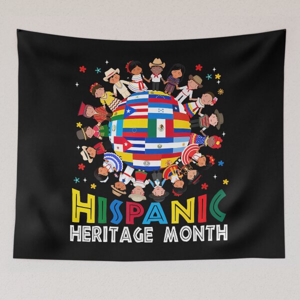 Item preview, Hispanic Heritage Month Earth Childs Latin Flag designed and sold by Alzasshop.