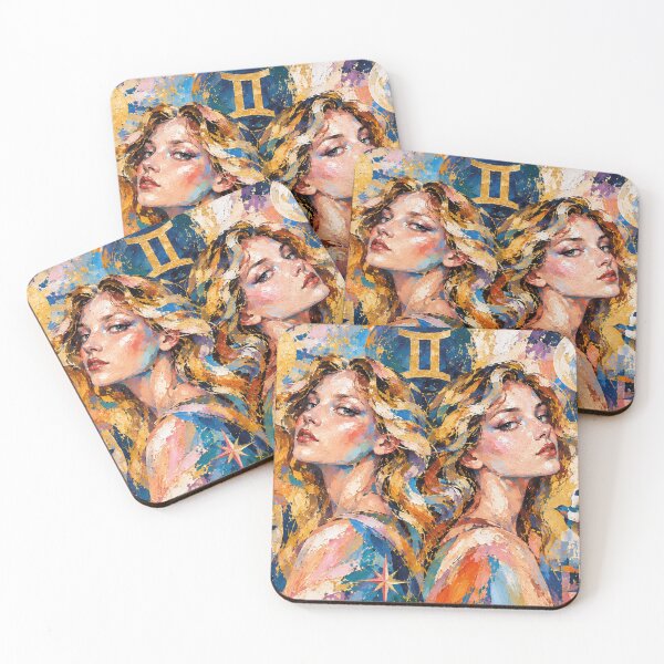 Item preview, Gemini Zodiac Painting – The Twins designed and sold by GalleryKauffeld.