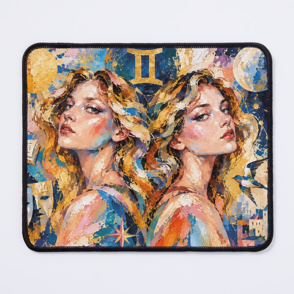 Item preview, Gemini Zodiac Painting – The Twins designed and sold by GalleryKauffeld.