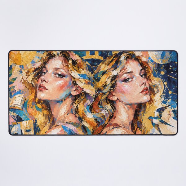Item preview, Gemini Zodiac Painting – The Twins designed and sold by GalleryKauffeld.