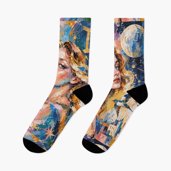 Item preview, Gemini Zodiac Painting – The Twins designed and sold by GalleryKauffeld.